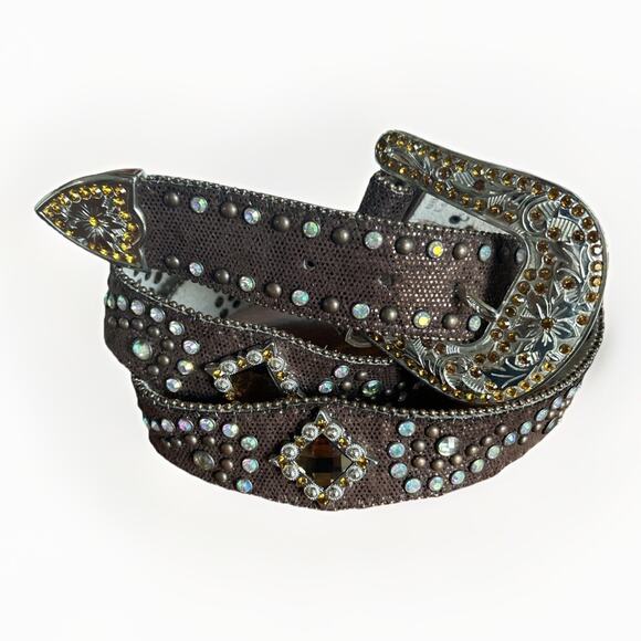 NEW Bit & Bridle Women's RHINESTONE Western Cowgirl Belt - SIZE XXL Bling Chic - Picture 8 of 8